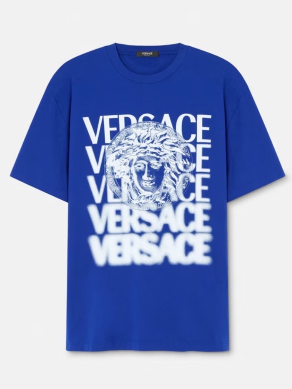 Versace Blue Medusa Medallion Logo T-Shirt, Men’s XS NWT